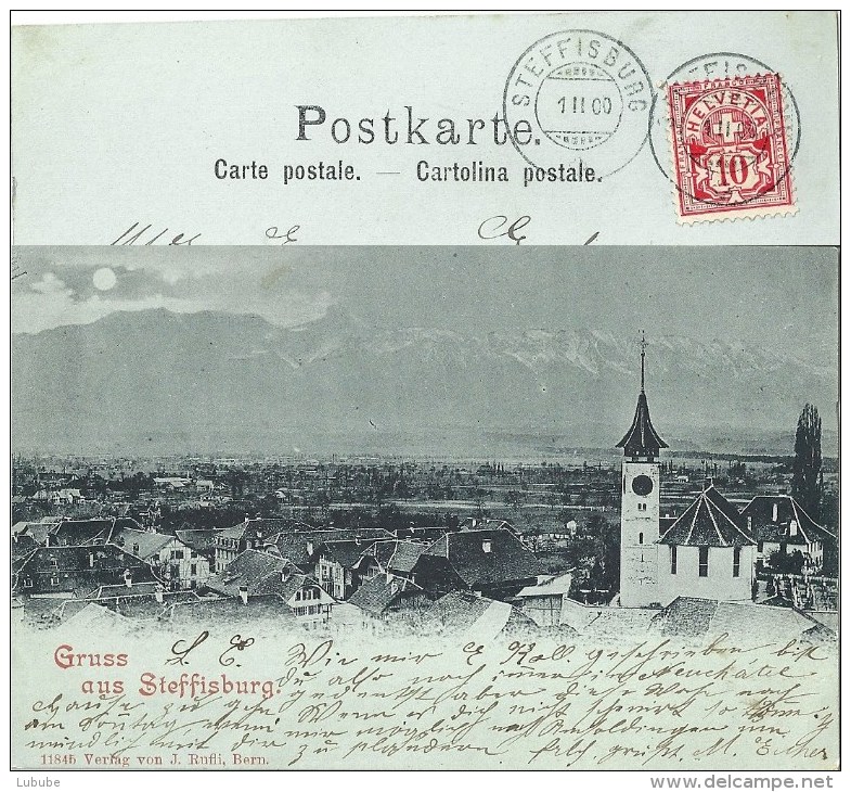 Steffisburg - Gruss Aus...  (Vollmondkarte)           1900 - Steffisburg