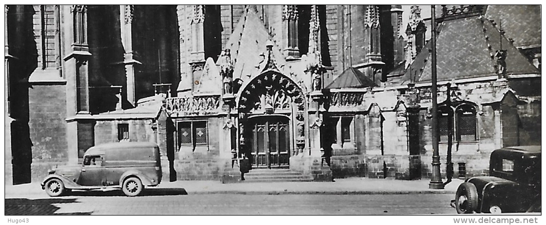 (RECTO / VERSO) LILLE - N° 18 - L' EGLISE ST MAURICE AVEC VIEILLE VOITURE - BEAU CACHET - FORMAT CPA - Lille