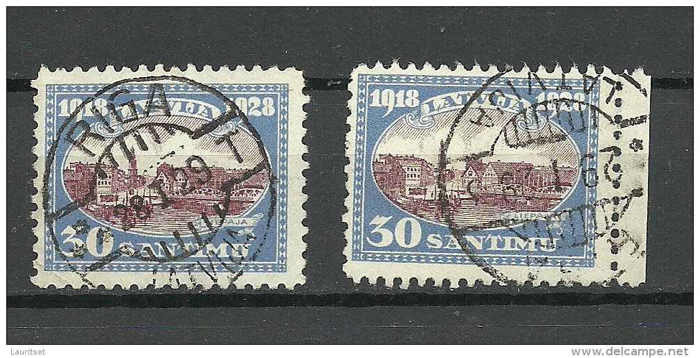 LETTLAND Latvia 1928 Michel 135 Y + Z  O - Lettonie