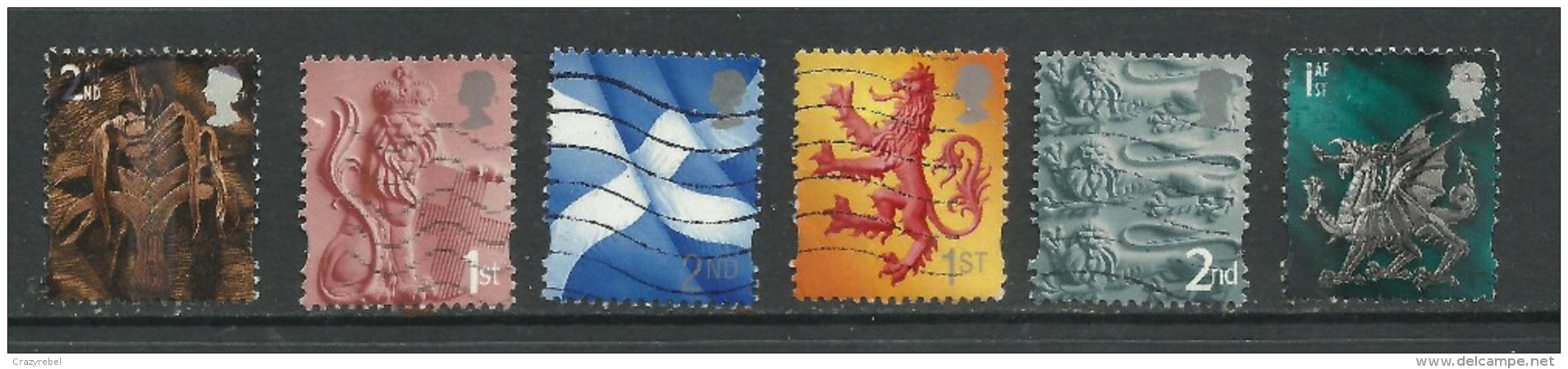 GB 1999 - 2002 QE2 1st & 2nd 6 X Various Regional Stamps. .( T455 ) - Sin Clasificación