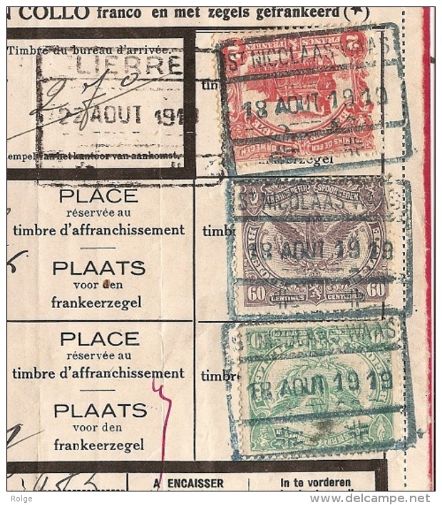 XFE-729    Verzendingsbulletin   TARIEF 2    ST NIKLAAS*WAAS  1919  Naar  LIERRE - Other & Unclassified