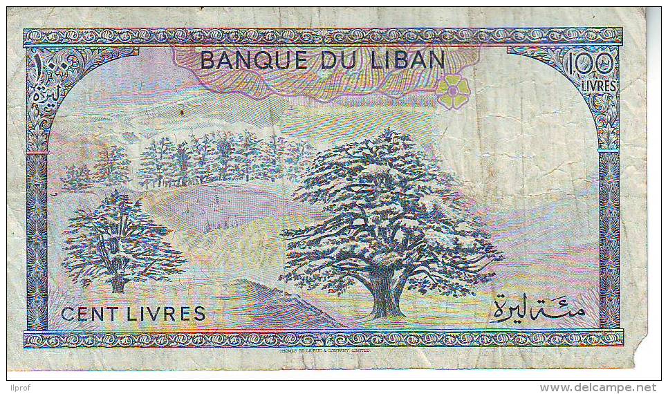 Libano  100 Lyvres (A) , Banconota Circolata Angolo Con Strappo - Lebanon