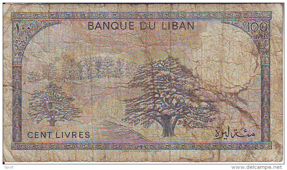 Libano  100 Lyvres (C) , Banconota Molto Circolata - Liban