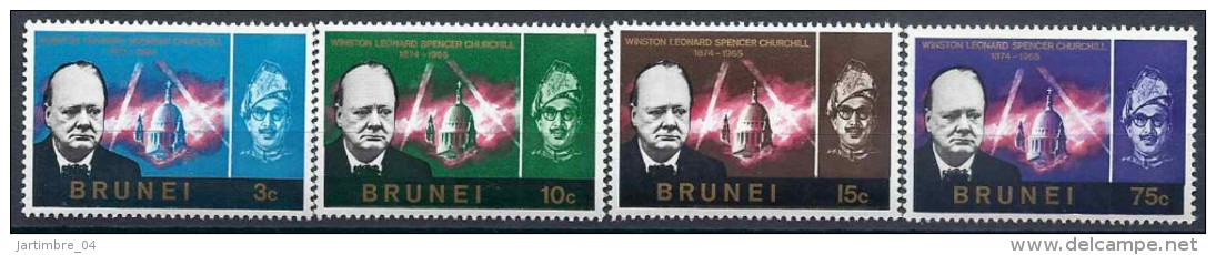 1966 BRUNEI 116-19** Churchill - Brunei (1984-...)