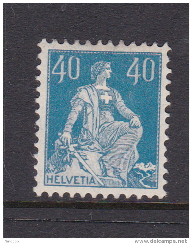 Switzerland 1922 Helvetia, 40c Blue Mint - Unused Stamps