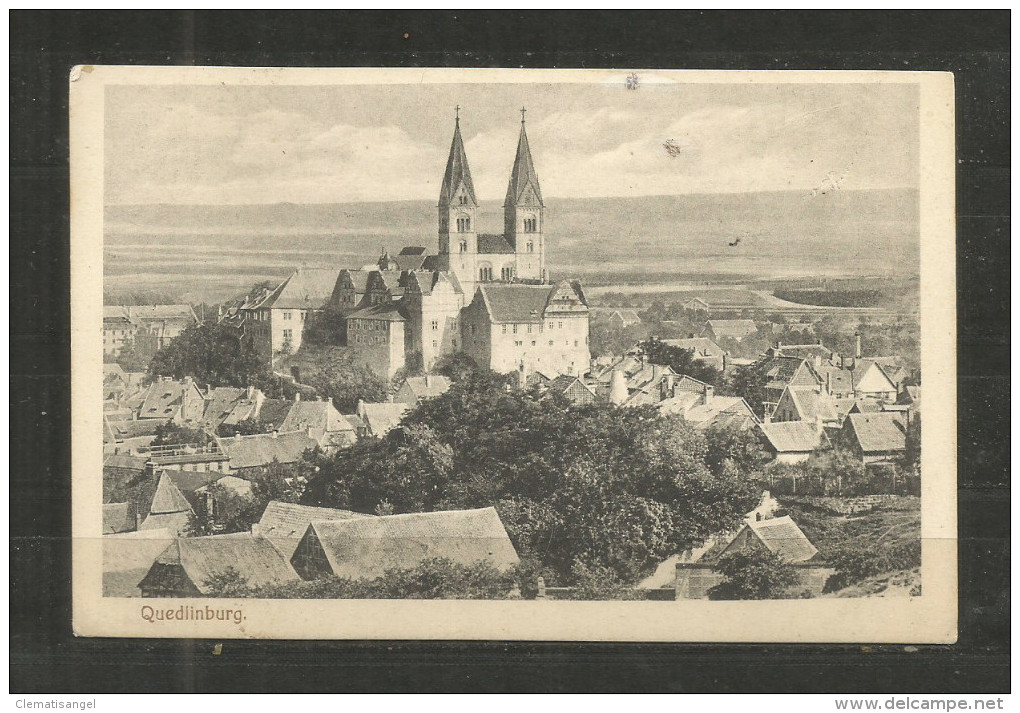 463v * QUEDLINBURG * BLICK AUF SCHLOSS UND SCHLOSSKIRCHE * 1918 *!! - Quedlinburg