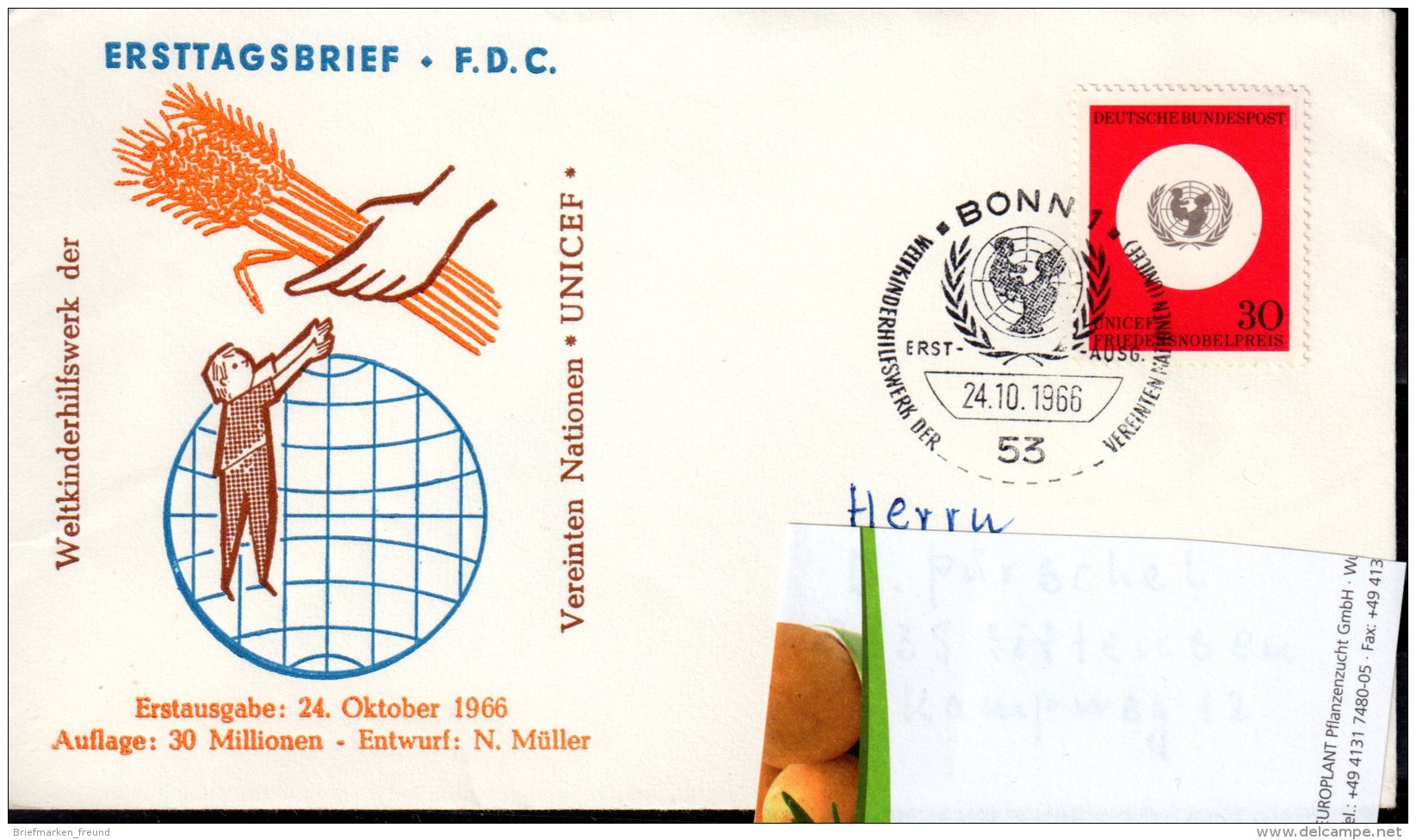 Bund 1966 Mi. 527 Als FDC (pü0236) - Other & Unclassified