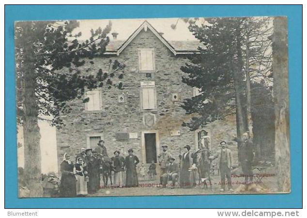 CPA Animée Arrivée De Caravane - Chalet Garde Du CANIGOU 66 - Autres & Non Classés