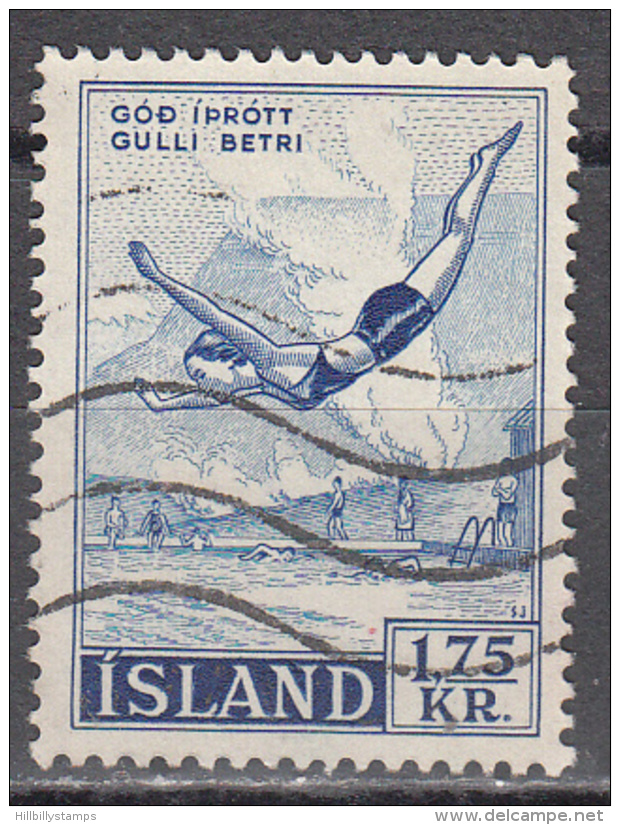 Iceland      Scott No. 301    Used     Year  1957 - Unused Stamps