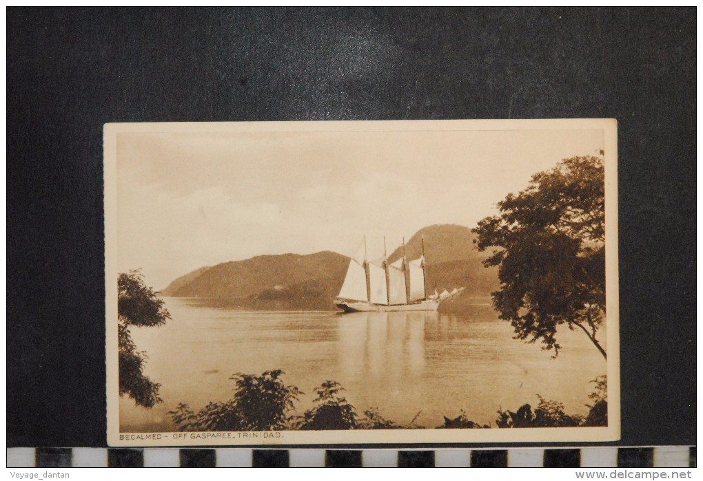 CP, Amerique, Antilles, TRINIDAD Becalmed Off Gasparee TRINIDAD   Transport Bateau Voilier 4 Mats - Trinidad