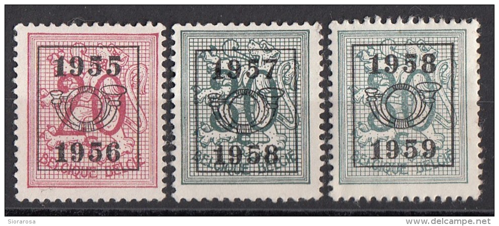 Belgio Lotto Overprint Preobliterato Lot. - Typos 1929-37 (Lion Héraldique)