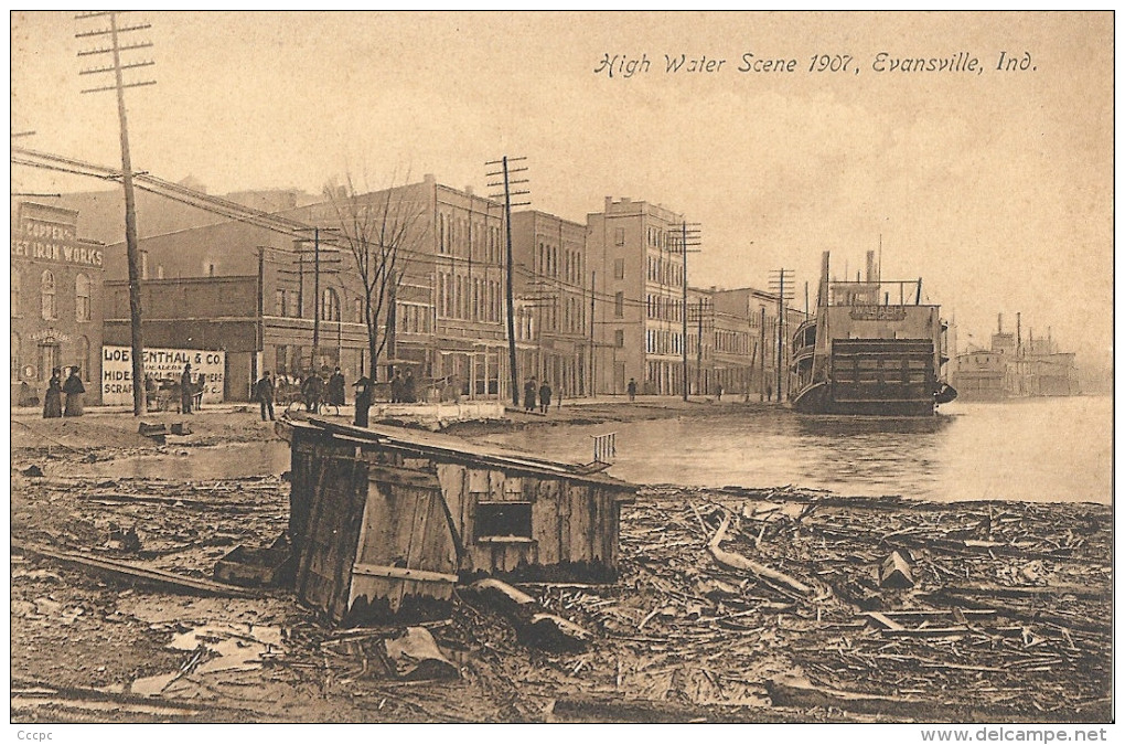CPA Evansville - High Water Scene 1907 - Evansville