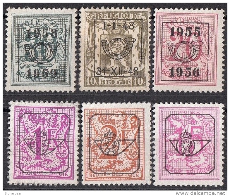 Belgio Lotto G.42i Overprint Preobliterato Lot. - Typos 1929-37 (Heraldischer Löwe)