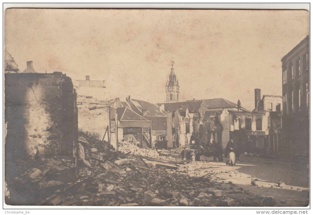 Diksmuide, Dixmude, Unieke En Originele Foto, Fotokaart, Oorlogsschade (pk29578) - Diksmuide