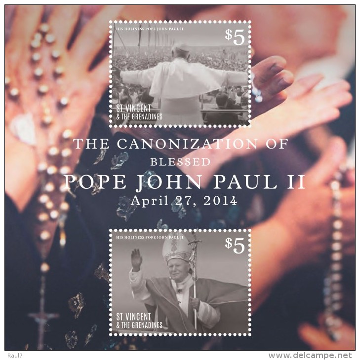 St Vincent 2014 - Canonisation Du Pape John Paul II - BF Neufs // Mnh - St.Vincent & Grenadines