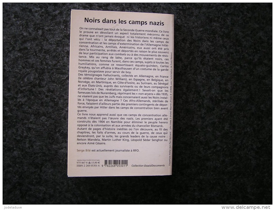 NOIRS DANS LES CAMPS NAZIS Guerre 40 45 Camps Concentrations Allemagne Déportations Africains Antillais Américains - Guerre 1939-45