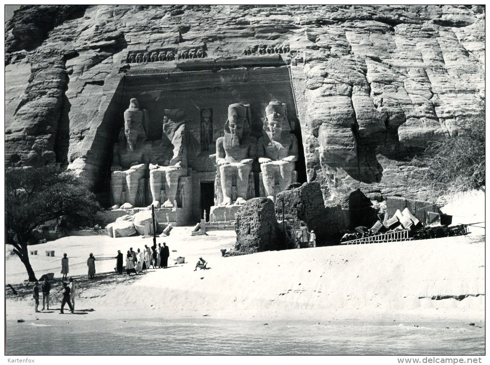 FOTO Abu Simbel, Tempel Ramses II., Vor Verlegung, Ca. 1950/1955, Original, - Abu Simbel