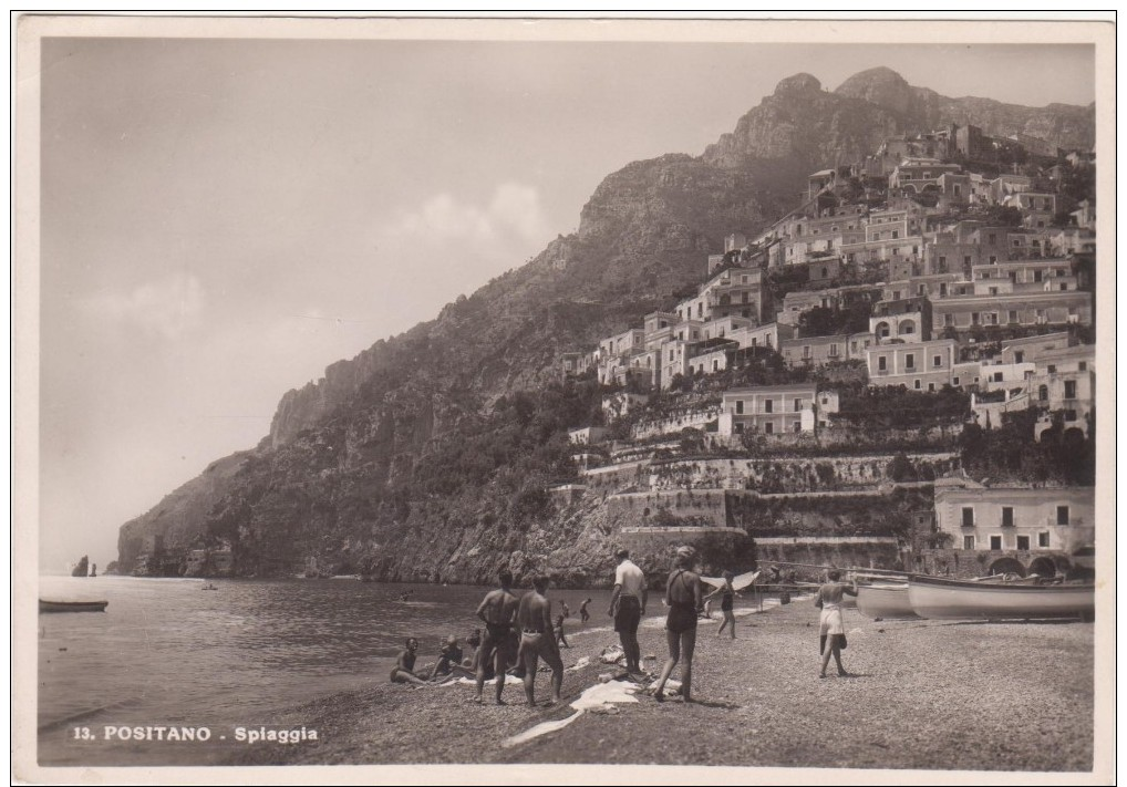 D011 - POSITANO SPIAGGIA ANIMATISSIMA SALERNO 1932 - Otros & Sin Clasificación