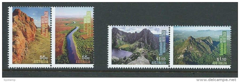 Australia 2010 Heritage Landscapes Set 4 As Joined Pairs MNH - Mint Stamps