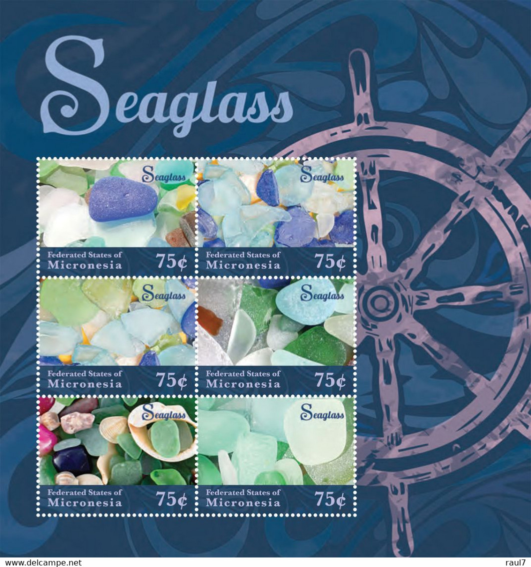 Micronesia 2014 - Le Verre De La Mer // Seaglass - BF 6 Val Neuf // Mnh - Micronésie