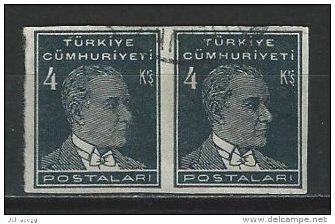 Türkei Mi 950 Imperf. Pair O - Usati