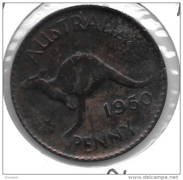 *australia 1 Penny 1950  P   Km 43    Vf+ - Penny