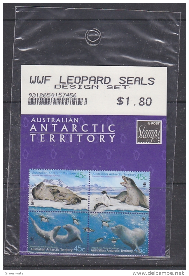 AAT 2001 Leopard Seals 4v (in Bl)  As From The Philatelic Service (unopened) ** Mnh (29318) - Unused Stamps