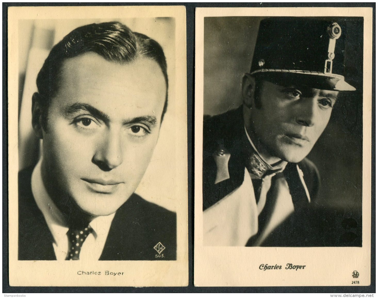 Charles Boyer X 4 Movie Cinema Film Postcards - Actors