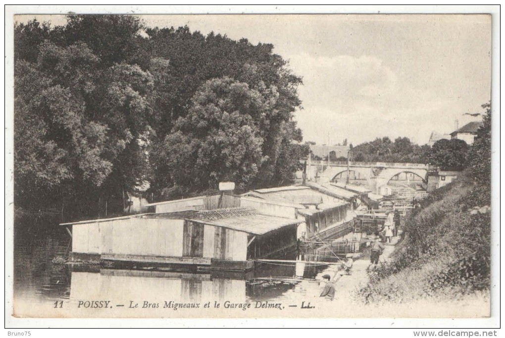 78 - POISSY - Le Bras Migneaux Et Le Garage Delmez - LL 11 - 1932 - Poissy