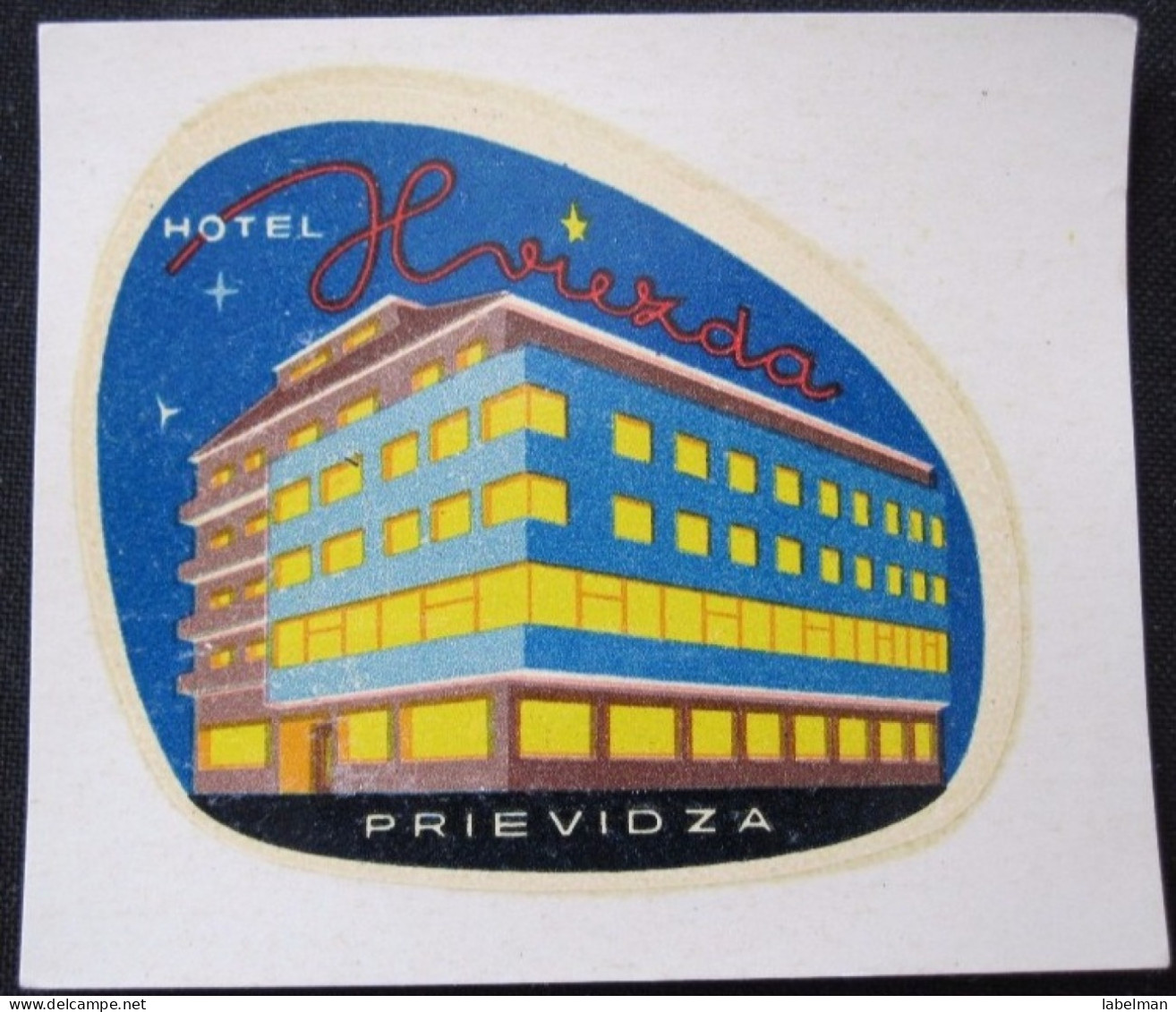 HOTEL PRIEVIDZA CEDOK JEDNOTA CSSR CZECH BULGARIA CROATIA POLAND LUGGAGE LABEL ETIQUETTE AUFKLEBER DECAL STICKER - Etiketten Van Hotels