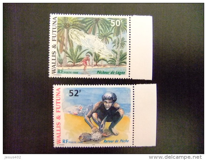 WALLIS ET FUTUNA WALLIS Y FUTUNA 1998 LA PÊCHE Au LAGON Yvert & Tellier Nº 518 /19 ** MNH - Neufs