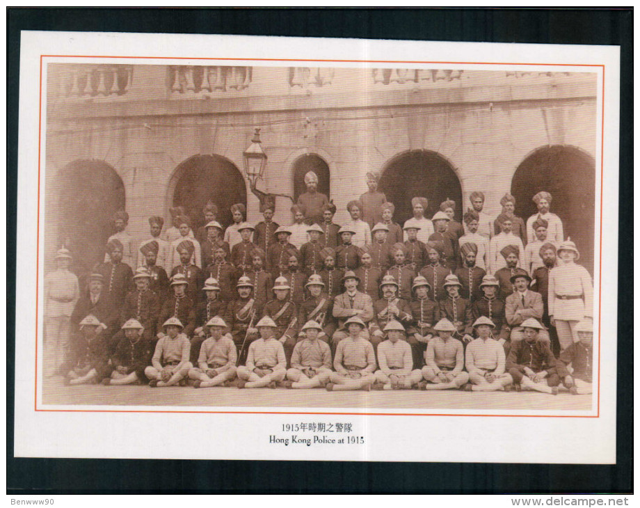 China Hong Kong Postcard, Police At 1915 - Chine (Hong Kong)