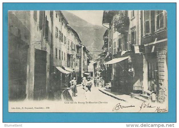 CPA Animée Une Rue Du BOURG SAINT MAURICE 73 - Bourg Saint Maurice