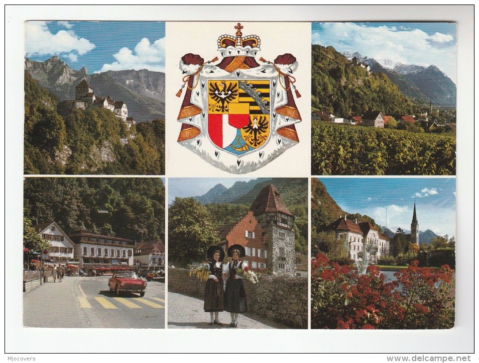 1968 LIECHTENSTEIN COVER  Stamps ST NICOLAUS (postcard Vaduz) SLOGAN Pmk SKIIER Skiing Ski Sport - Lettres & Documents
