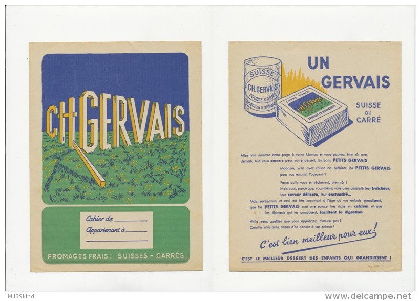 Publicité - Protege-Cahier - GERVAIS - G