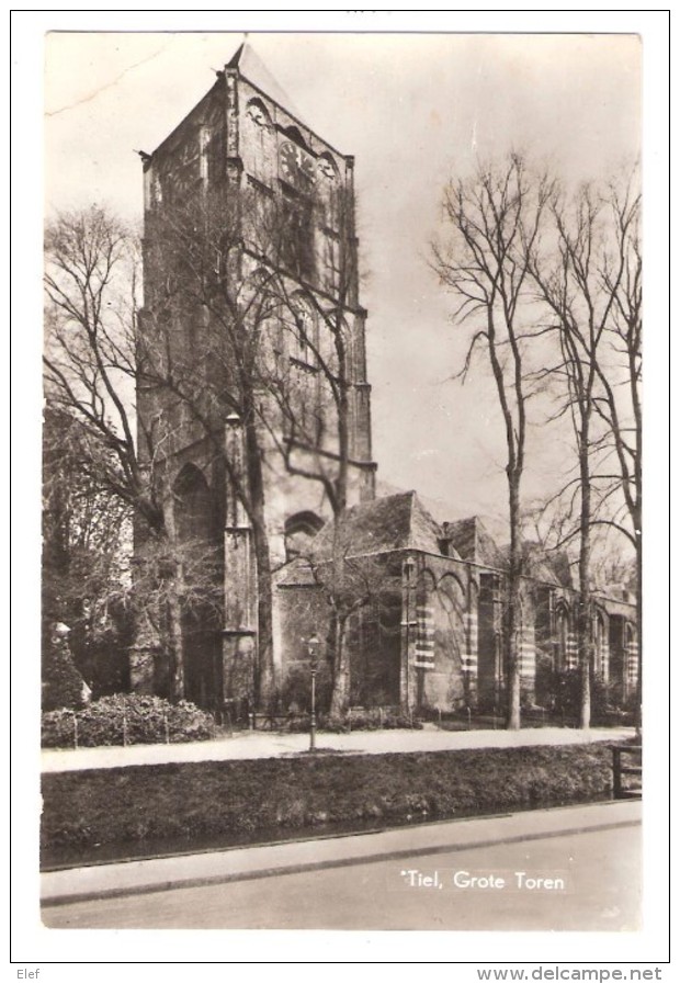 TIEL , Gelderland , Nederland : " Grote " / Groote Toren; Années 40 / 50 , B/TB - Tiel