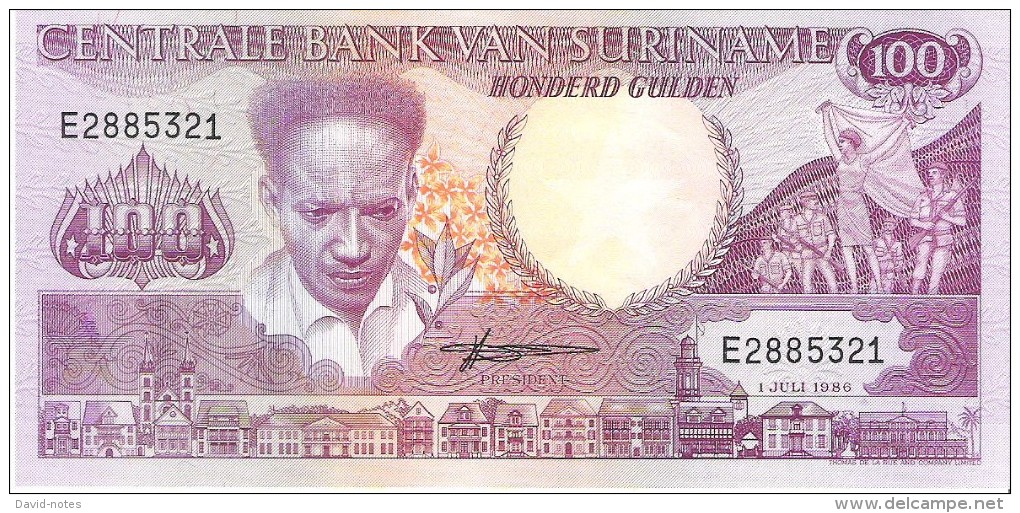 Suriname - Pick 133a - 100 Gulden 1986 - Unc - Surinam