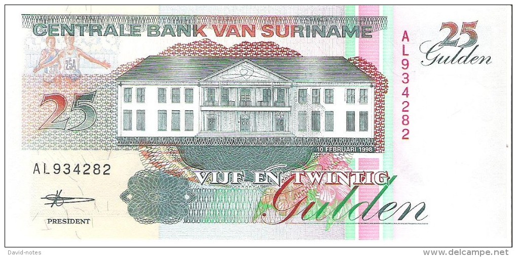 Suriname - Pick 138d - 25 Gulden 1998 - Unc - Surinam