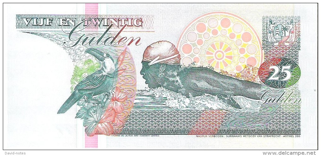 Suriname - Pick 138d - 25 Gulden 1998 - Unc - Suriname