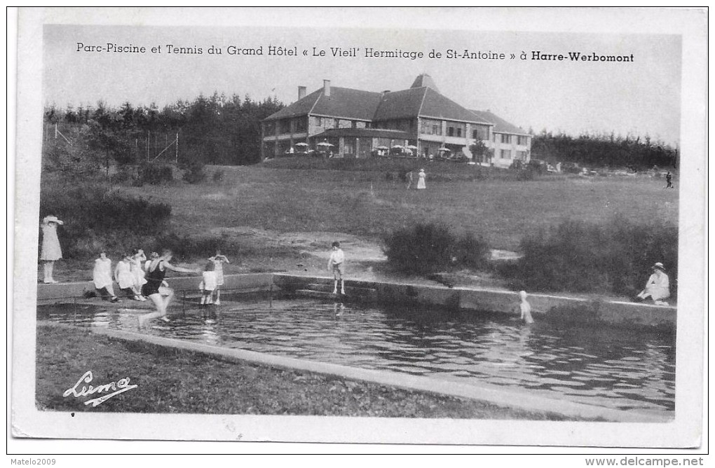 HARRE - WERBOMONT (6960) Parc Piscine Et Tennis Du Grand Hotel - Manhay