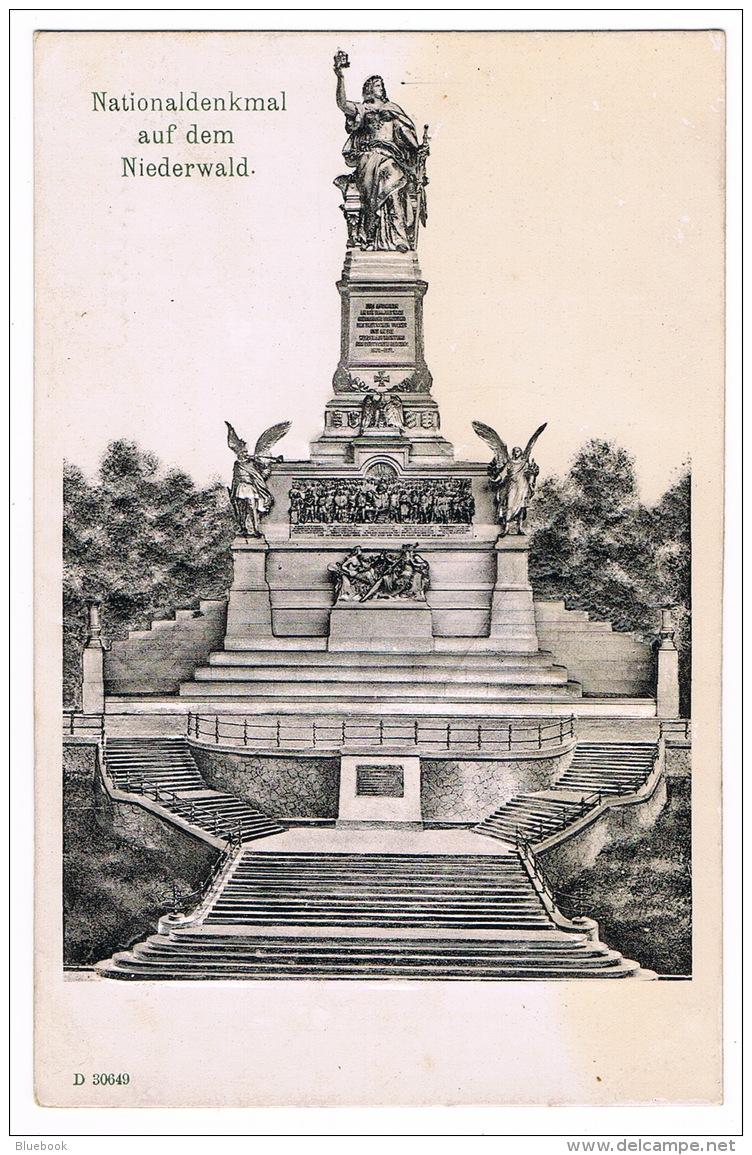 RB 1087 - Early Postcard - Nationaldenkmal Auf Dem Niederwald - Rüdesheim Hesse Germany - Rüsselsheim