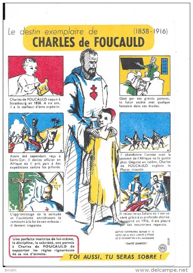 Le Destin Exemplaire De Charles De FOUCAULD Buvard N° 10 -   "Santé Sobriété" - S