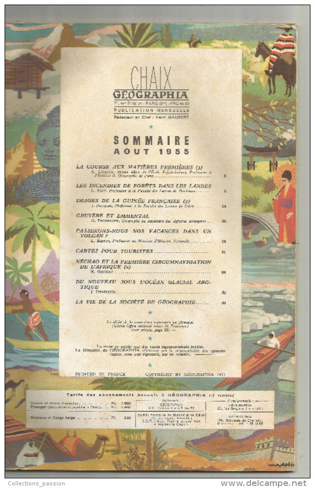 G-I-E , REVUE , GEOGRAPHIA , N° 47 , 1955 , Les Landes , La Guinée Française , Gruyére Et Emmental , Frais Fr : 3.50€ - Geografia