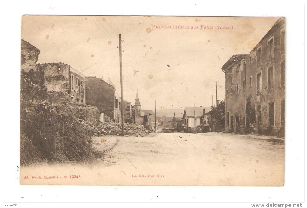 CPA 88 PROVENCHERES SUR FAVE Grande Rue - Provencheres Sur Fave