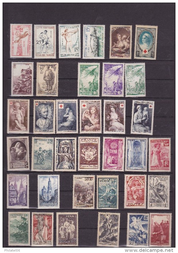 FRANCE  COLLECTION  TIMBRES NEUFS  MNH**  ANNEES 50 AVEC BONNES SERIES DONTCOINS DATES - Collectors