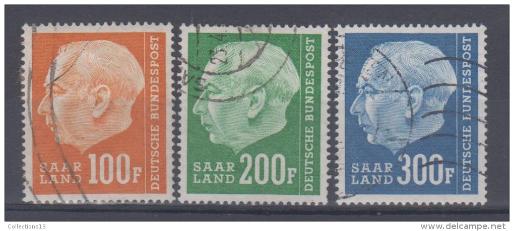 SARRE - 408/410 Obli Cote 60 Euros Depart à 10% - Used Stamps