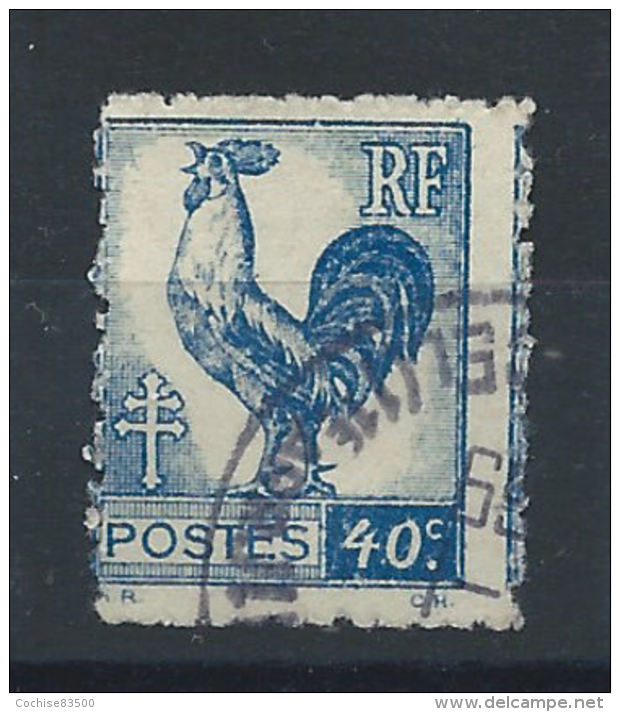 France Variété N°632 Obl (FU) 1944 - Piquage à Cheval - Used Stamps