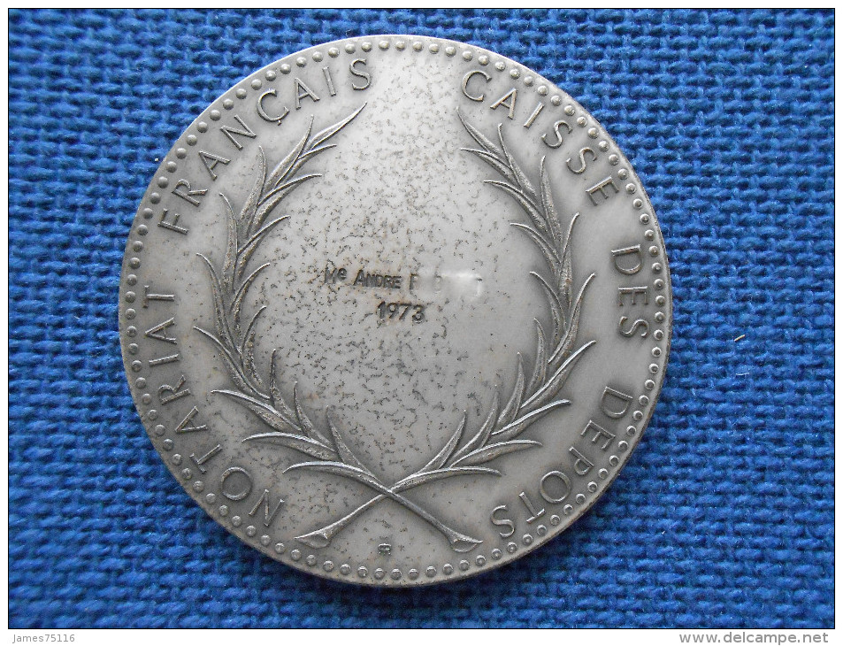 Médaille De Table SOLON Notariat Français, 1973. Argent. - Altri & Non Classificati