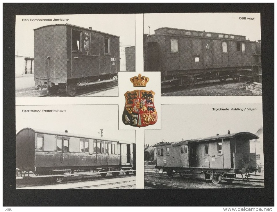 Post-Eisenbahnwaggons(alte)-Briefmarkenausstellung Hafnia 1976 Mit Stempel Hafnia Auf Briefmarke Bahnhof Kopenhagen - Sammlerbörsen & Sammlerausstellungen