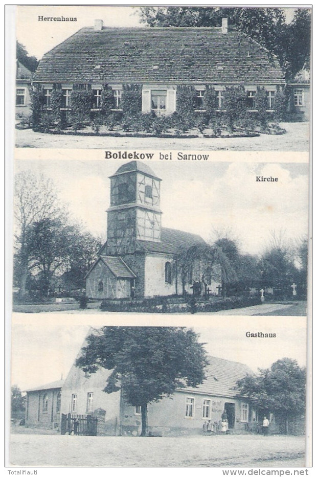 BOLDEKOW Bei Sarnow Amt Anklam Herrenhaus Kirche Gasthaus Walter Lenke 4.7.1925 Gelaufen - Anklam